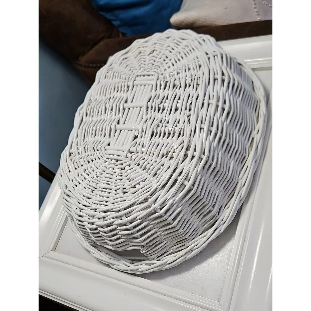 White Wicker Basket 12